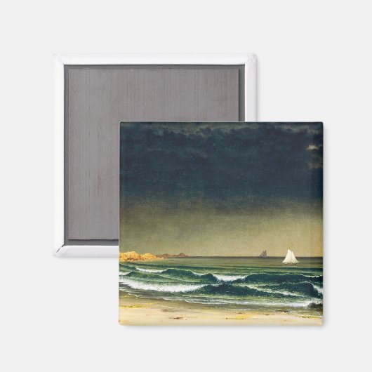 Annäherung an Storm Beach von Martin Johnson Heade Magnet (Vorderseite/Rückseite)