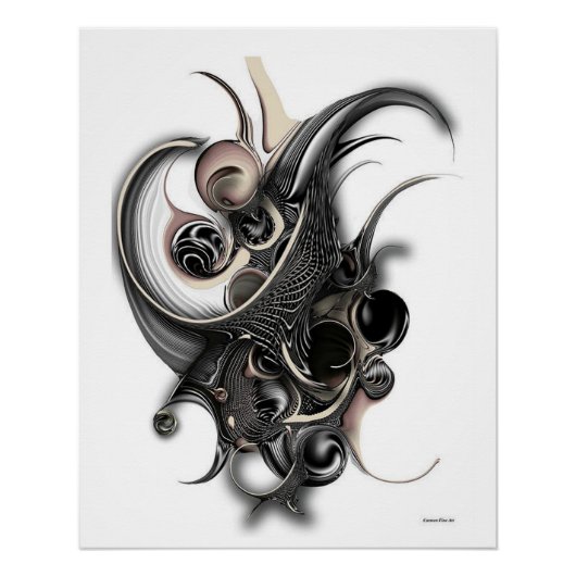 "Annäherung gegen Abstraktion", glänzendes Poster (Vorderseite)