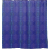 Annahme | Blue Indigo Violet Boho Medallions Duschvorhang (Vorderseite)