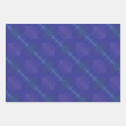 Annahme | Blue Indigo Violet Boho Medallions Geschenkpapier Set (Vorderseite 3)