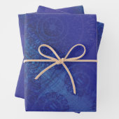 Annahme | Blue Indigo Violet Boho Medallions Geschenkpapier Set (Beispiel)