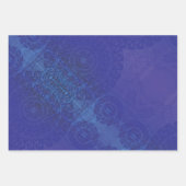 Annahme | Blue Indigo Violet Boho Medallions Geschenkpapier Set (Vorderseite)