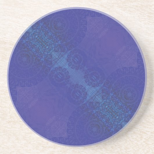 Annahme | Blue Indigo Violet Boho Medallions Getränkeuntersetzer (Vorne)
