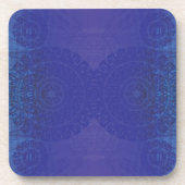 Annahme | Blue Indigo Violet Boho Medallions Getränkeuntersetzer (Vorderseite)