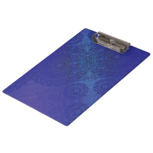 Annahme   Blue Indigo Violet Boho Medallions Klemmbrett