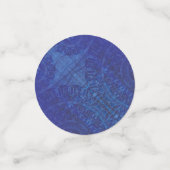 Annahme | Blue Indigo Violet Boho Medallions Konfetti (Klein Vorderseite)