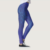Annahme | Blue Indigo Violet Boho Medallions Leggings (Rechts)