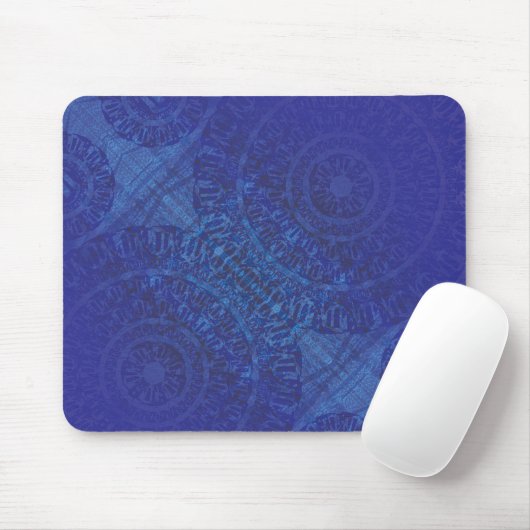 Annahme | Blue Indigo Violet Boho Medallions Mousepad (Mit Mouse)