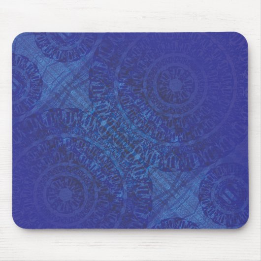Annahme | Blue Indigo Violet Boho Medallions Mousepad (Vorne)
