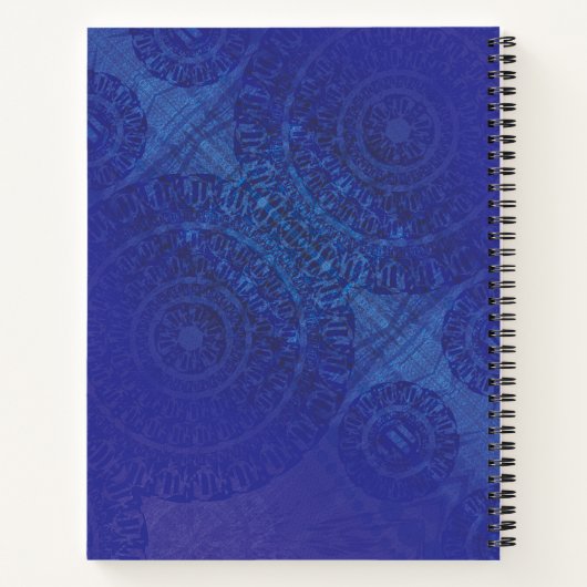 Annahme | Blue Indigo Violet Boho Medallions Notizblock (Rückseite)