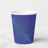 Annahme | Blue Indigo Violet Boho Medallions Pappbecher (Vorderseite)