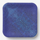 Annahme | Blue Indigo Violet Boho Medallions Pappteller (Vorderseite)