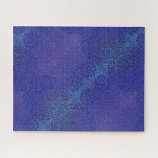 Annahme | Blue Indigo Violet Boho Medallions Puzzle (Horizontal)