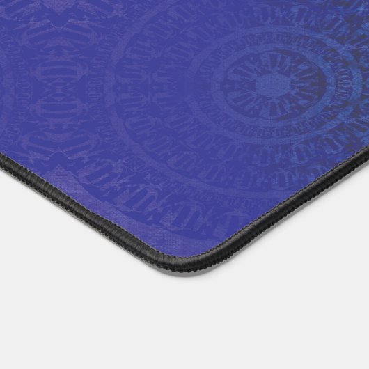 Annahme | Blue Indigo Violet Boho Medallions Schreibtischunterlage (Ecke)