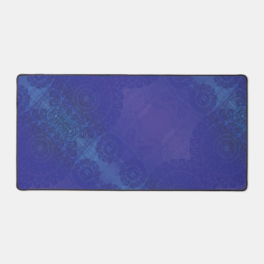 Annahme | Blue Indigo Violet Boho Medallions Schreibtischunterlage (Vorderseite)