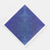 Annahme | Blue Indigo Violet Boho Medallions Serviette (Ecke)