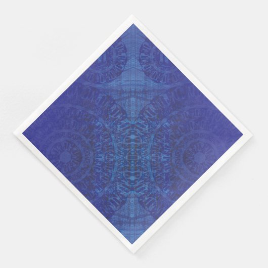 Annahme | Blue Indigo Violet Boho Medallions Serviette (Ecke)
