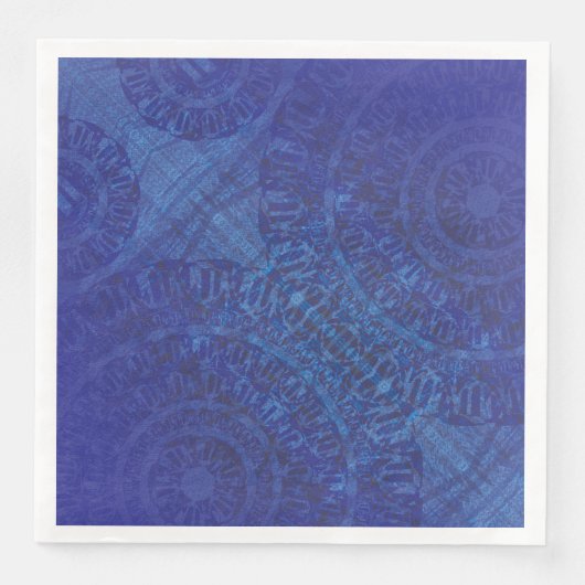 Annahme | Blue Indigo Violet Boho Medallions Serviette (Vorderseite)