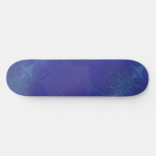 Annahme | Blue Indigo Violet Boho Medallions Skateboard (Horizontal)
