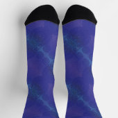 Annahme | Blue Indigo Violet Boho Medallions Socken (Oben)