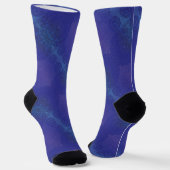 Annahme | Blue Indigo Violet Boho Medallions Socken (Gewinkelt)