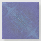 Annahme | Blue Indigo Violet Boho Medallions Steinuntersetzer (Vorderseite)
