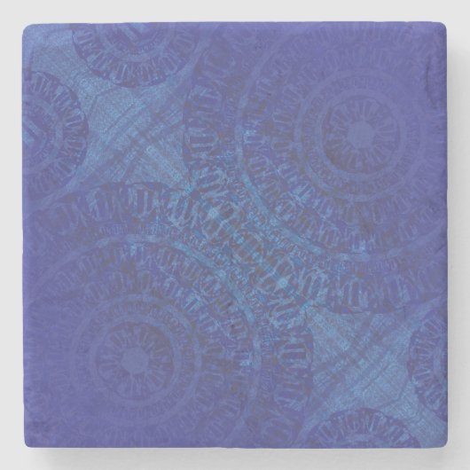 Annahme | Blue Indigo Violet Boho Medallions Steinuntersetzer (Vorderseite)