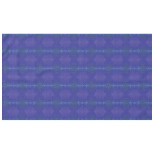 Annahme | Blue Indigo Violet Boho Medallions Tischdecke (Vorderseite (Horizontal))