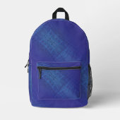 Annahme | Blue Indigo Violet Shibori Muster Bedruckter Rucksack (Vorderseite)