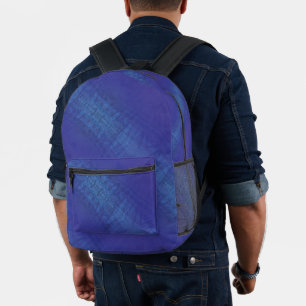 Annahme Blue Indigo Violet Shibori Muster Bedruckter Rucksack