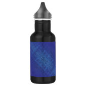 Annahme | Blue Indigo Violet Shibori Muster Edelstahlflasche (Links)