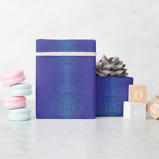 Annahme | Blue Indigo Violet Shibori Muster Geschenkpapier (Babyparty)