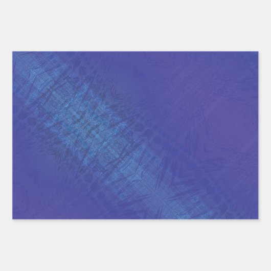 Annahme | Blue Indigo Violet Shibori Muster Geschenkpapier Set (Vorderseite)