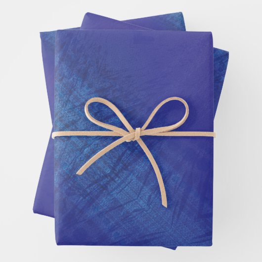 Annahme | Blue Indigo Violet Shibori Muster Geschenkpapier Set (Beispiel)