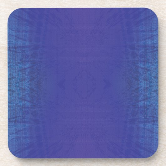 Annahme | Blue Indigo Violet Shibori Muster Getränkeuntersetzer (Vorderseite)