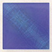 Annahme | Blue Indigo Violet Shibori Muster Glasuntersetzer (Vorderseite)