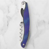 Annahme | Blue Indigo Violet Shibori Muster Kellnermesser (Vorderseite)