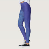 Annahme | Blue Indigo Violet Shibori Muster Leggings (Links)