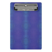 Annahme | Blue Indigo Violet Shibori Muster Mini Klemmbrett (Vorderseite)