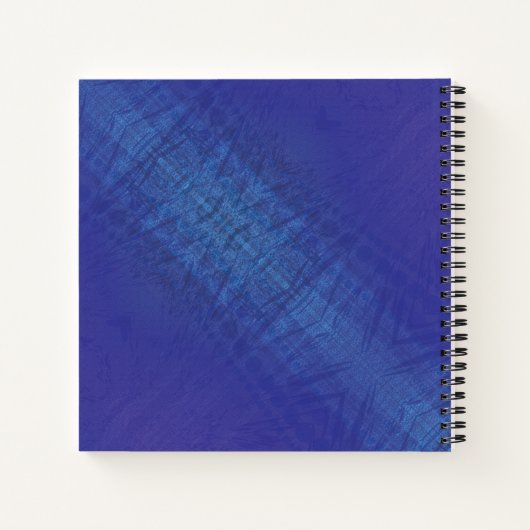 Annahme | Blue Indigo Violet Shibori Muster Notizblock (Rückseite)