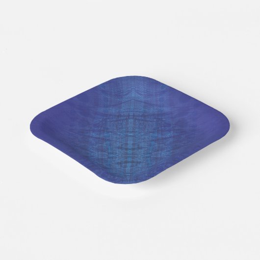 Annahme | Blue Indigo Violet Shibori Muster Pappteller (Gewinkelt)