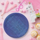 Annahme | Blue Indigo Violet Shibori Muster Pappteller (Party)