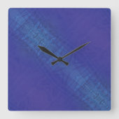 Annahme | Blue Indigo Violet Shibori Muster Quadratische Wanduhr (Vorderseite)