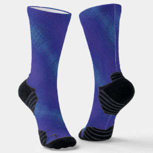 Annahme   Blue Indigo Violet Shibori Muster Socken