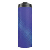 Annahme | Blue Indigo Violet Shibori Muster Thermosbecher (Vorderseite)