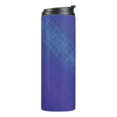 Annahme | Blue Indigo Violet Shibori Muster Thermosbecher (Nach links gedreht)