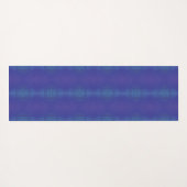 Annahme | Blue Indigo Violet Shibori Muster Yogamatte (Rückseite (Horizontal))