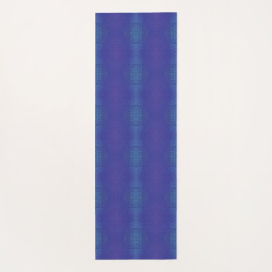Annahme | Blue Indigo Violet Shibori Muster Yogamatte (Rückseite)