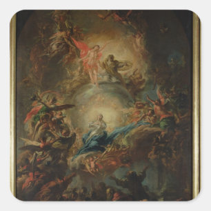 Annahme, c.1695 quadratischer aufkleber