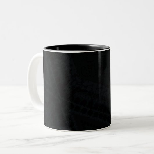 Annahme | Dark Boho Texture Zweifarbige Tasse (Vorderseite Links)